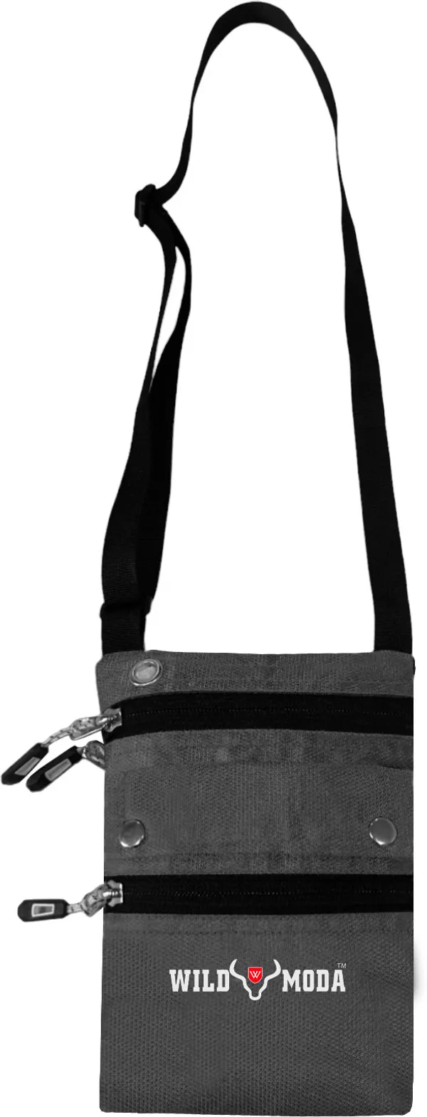 Grey_Polyester_Non-Detachable_Strap_Zipper_Closure_Travel_Sling_Bag_For_Men_&_Women_(21_X_16_Cm)