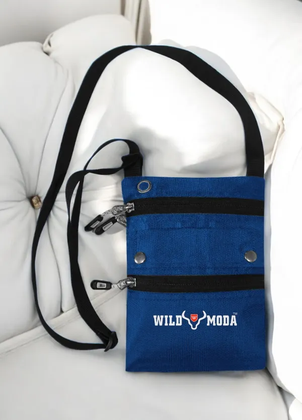 Blue_Polyester_Non-Detachable_Strap_Zipper_Closure_Travel_Sling_Bag_For_Men_&_Women_(21_X_16_Cm)