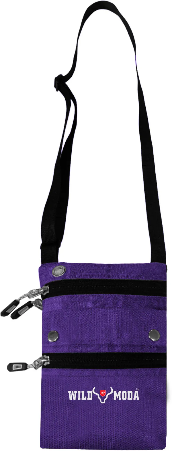 Purple_Polyester_Non-Detachable_Strap_Zipper_Closure_Travel_Sling_Bag_For_Men_&_Women_(21_X_16_Cm)