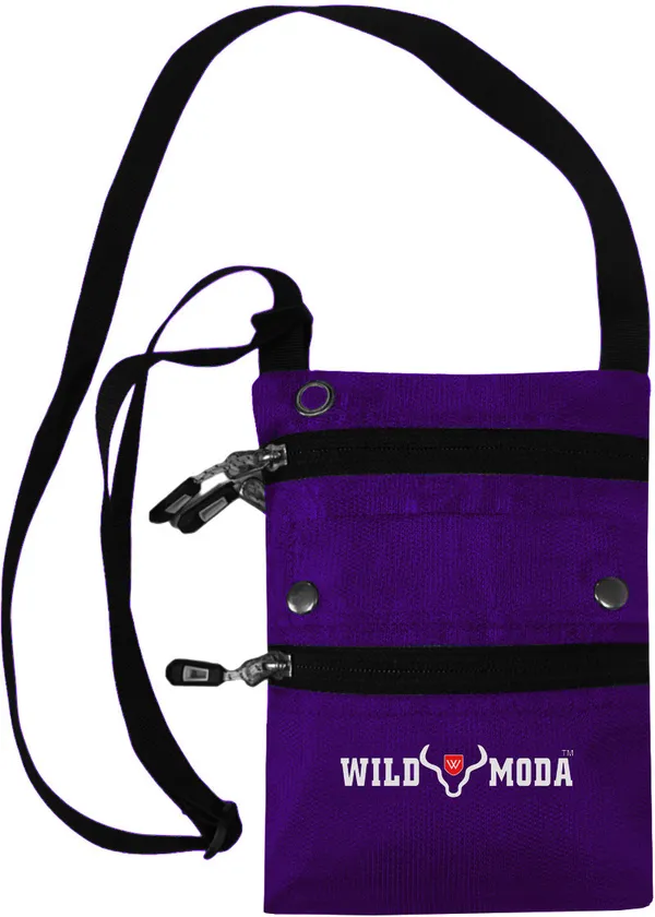 Purple_Polyester_Non-Detachable_Strap_Zipper_Closure_Travel_Sling_Bag_For_Men_&_Women_(21_X_16_Cm)
