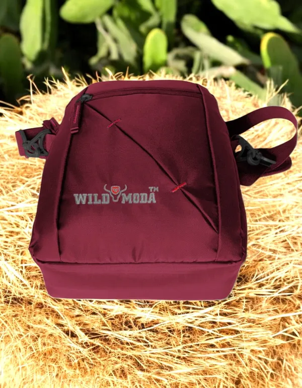 Maroon_Polyester_Detachable_Strap_Zipper_Closure_Travel_Sling_Bag_For_Men_&_Women_(29_X_23_Cm)