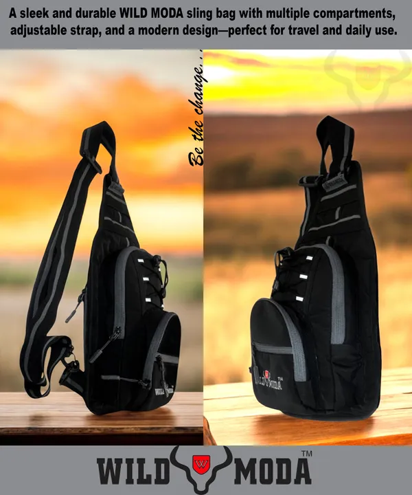 Black_Polyester_Detachable_Strap_Zipper_Closure_Cross_Body_Sling_Bag_For_Men_&_Women_(33_X_24_Cm)