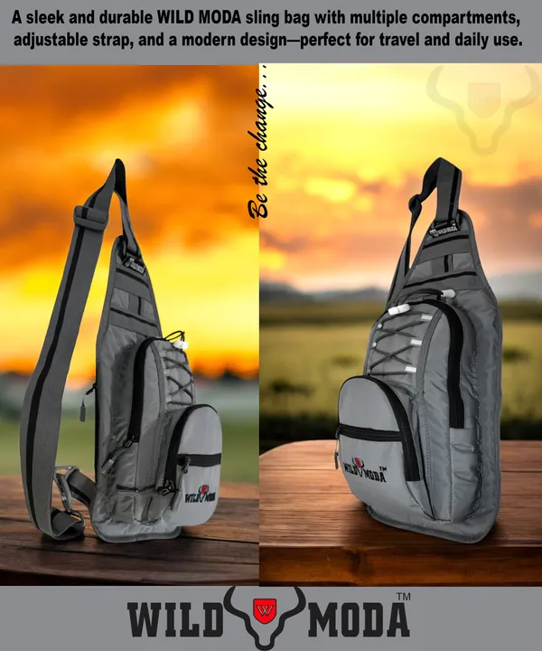 Grey_Polyester_Detachable_Strap_Zipper_Closure_Cross_Body_Sling_Bag_For_Men_&_Women_(33_X_24_Cm)