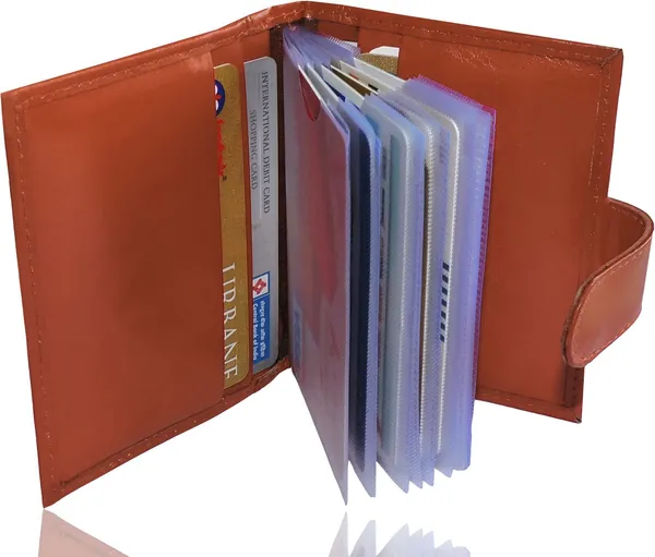 Tan_Genuine_Leather_Card_Holder_For_Men_(80_X_110_Mm)_(16_Card_Slots)
