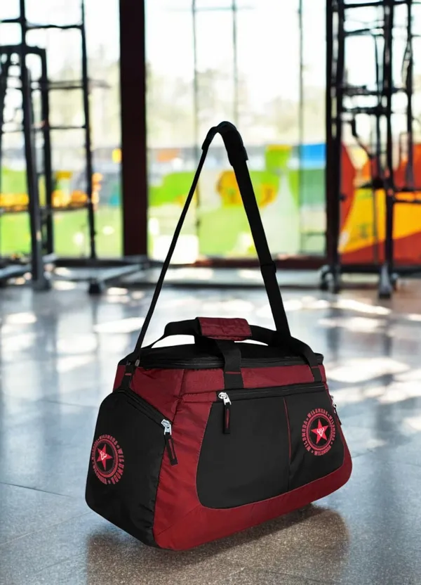 Black_&_Maroon_Polyester_Gym_Bag_For_Men_&_Women_(60_L)