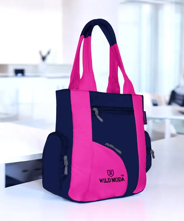Blue_&_Pink_Polyester_Zip_Closure_Tote_For_Women_(39_X_32_Cm)