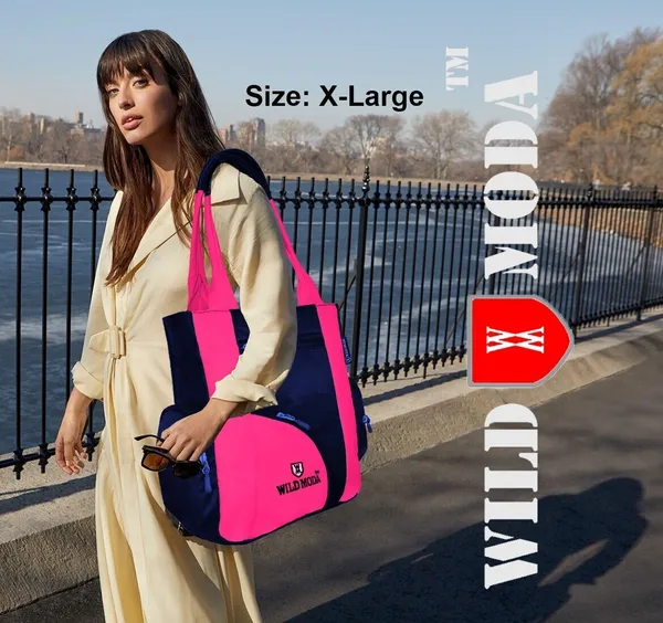 Blue_&_Pink_Polyester_Zip_Closure_Tote_For_Women_(39_X_32_Cm)