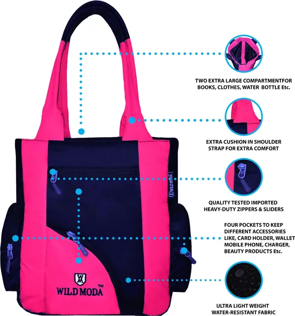 Blue_&_Pink_Polyester_Zip_Closure_Tote_For_Women_(39_X_32_Cm)