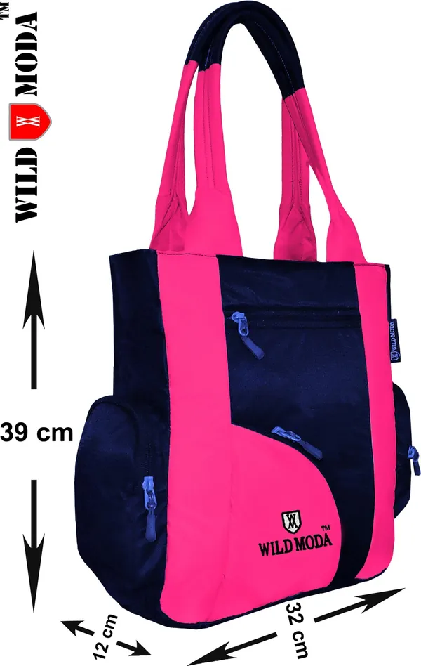 Blue_&_Pink_Polyester_Zip_Closure_Tote_For_Women_(39_X_32_Cm)