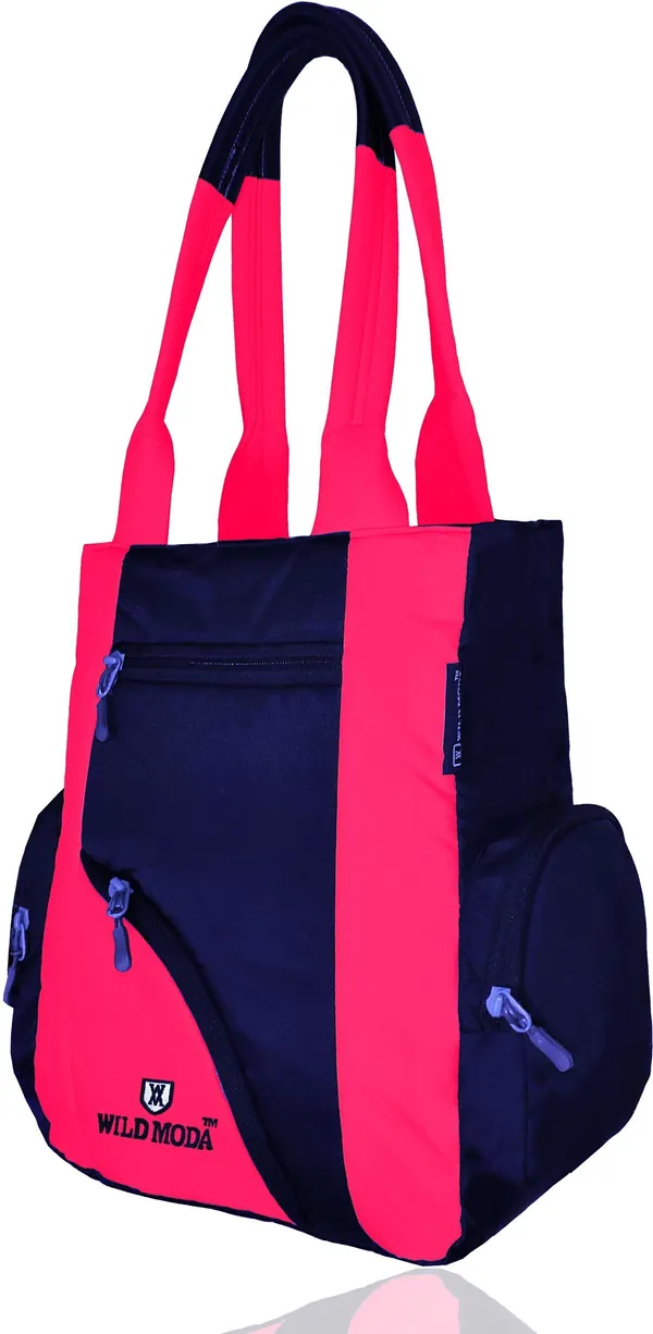 Blue_&_Pink_Polyester_Zip_Closure_Tote_For_Women_(39_X_32_Cm)