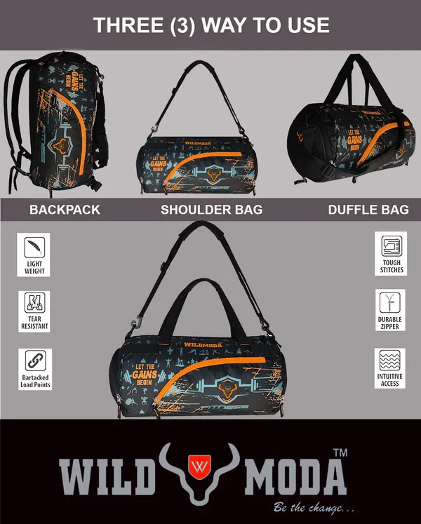 Black_&_Orange_Polyester_Gym_Bag_For_Men_&_Women_(40_L)