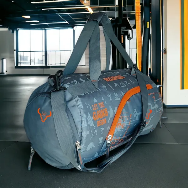 Grey_&_Orange_Polyester_Gym_Bag_For_Men_&_Women_(40_L)