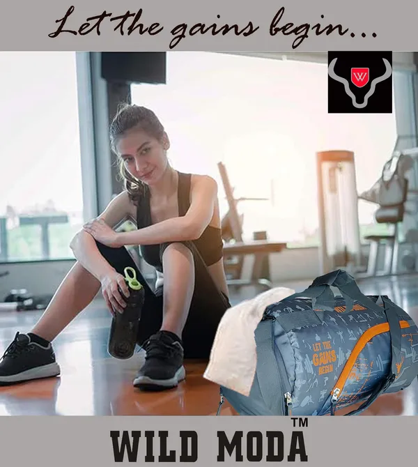 Grey_&_Orange_Polyester_Gym_Bag_For_Men_&_Women_(40_L)