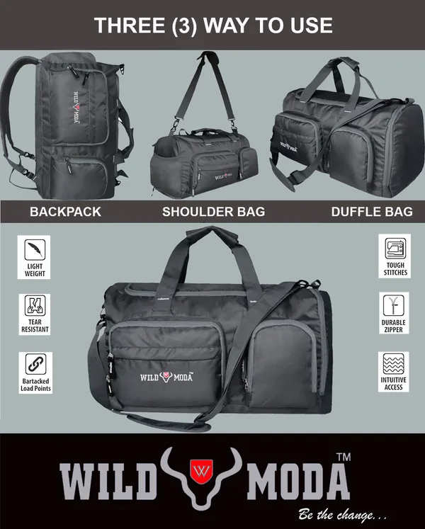 Grey_Polyester_Heavyduty_Duffel_Without_Wheels_For_Men_&_Women_(20.5_X_9_X_12_In)