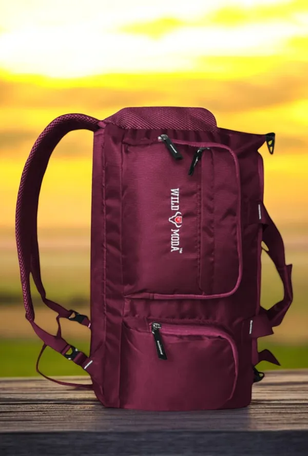 Maroon_Polyester_Rucksack_For_Men_&_Women_(12_X_21_In)