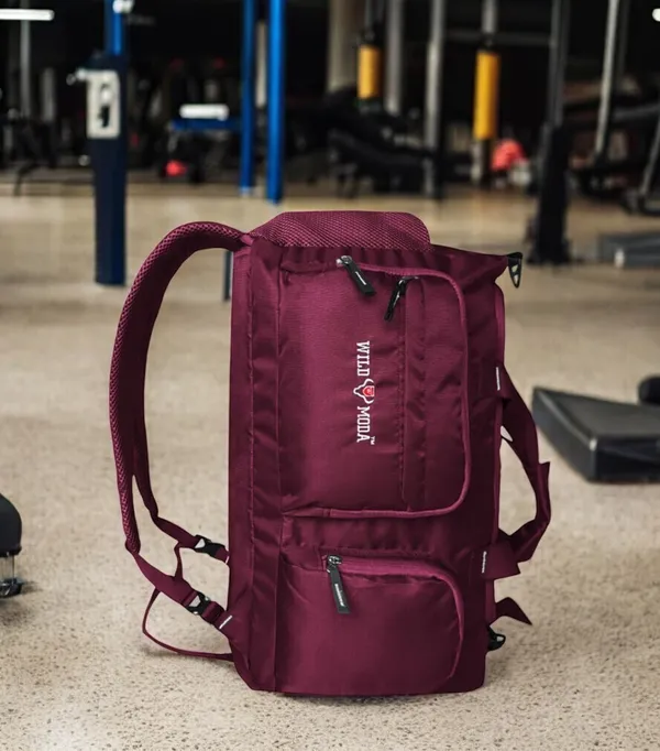 Maroon_Polyester_Gym_Bag_For_Men_&_Women_(45_L)