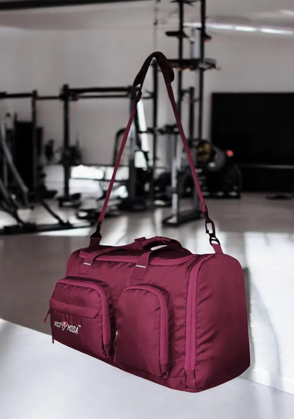 Maroon_Polyester_Gym_Bag_For_Men_&_Women_(45_L)
