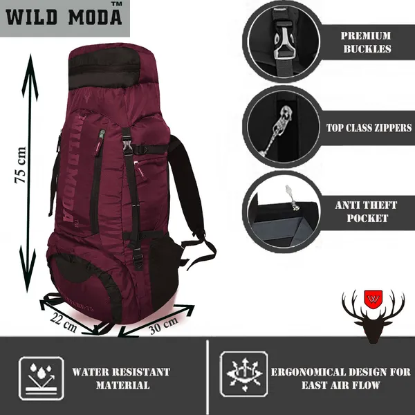Maroon_Polyester_Rucksack_For_Men_&_Women_(30_X_12_In)