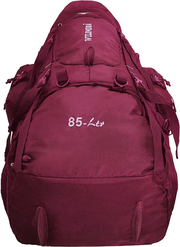 Maroon_&_Black_Polyester_Rucksack_For_Men_&_Women_(35_X_21_In)