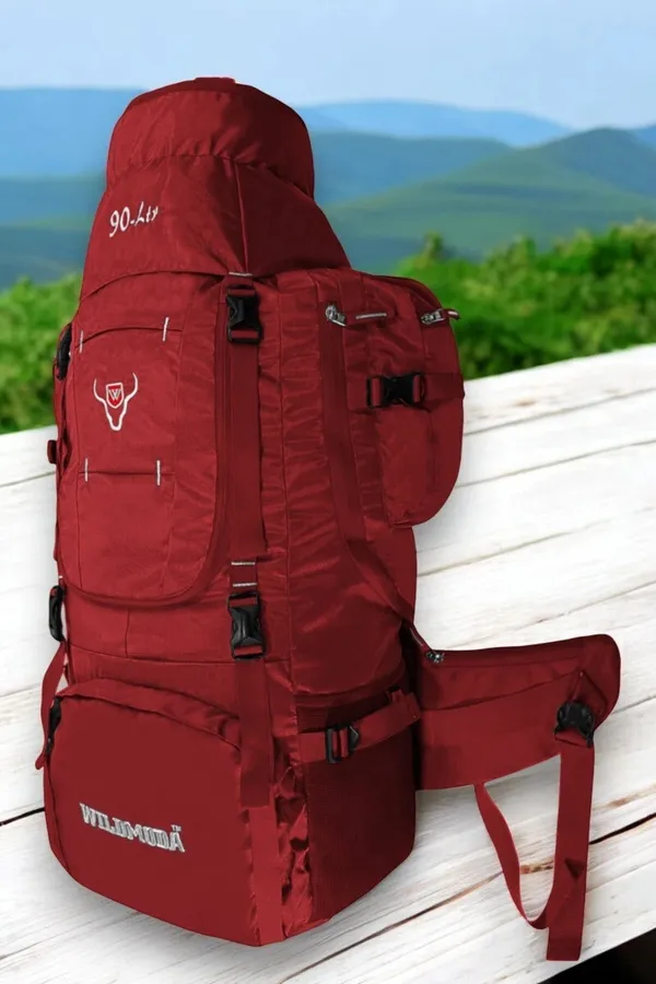 Maroon_Polyester_Rucksack_For_Men_&_Women_(35.5_X_14_In)