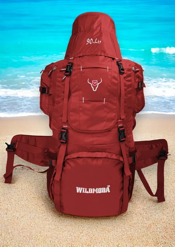 Maroon_Polyester_Rucksack_For_Men_&_Women_(35.5_X_14_In)