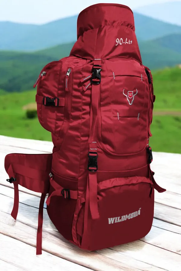 Maroon_Polyester_Rucksack_For_Men_&_Women_(35.5_X_14_In)