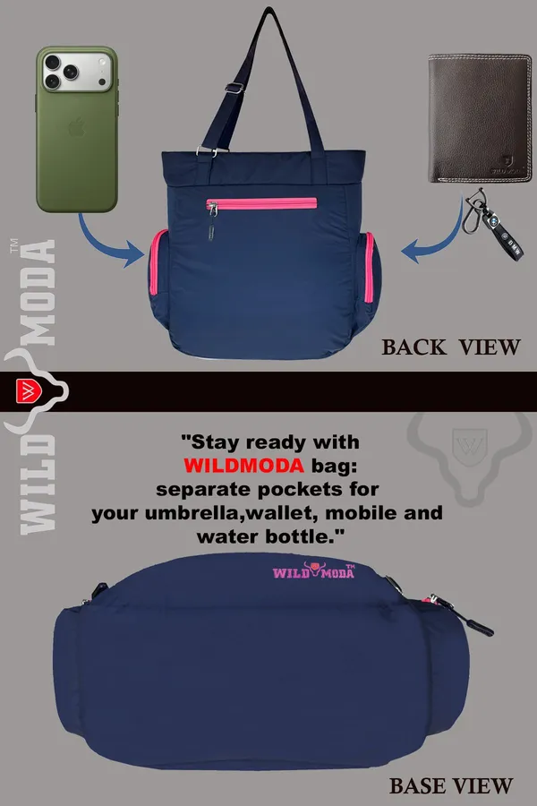 Blue_&_Pink_Polyester_Solid_Zip_Closure_Shoulder_Bag_For_Women_(36_X_35_Cm)