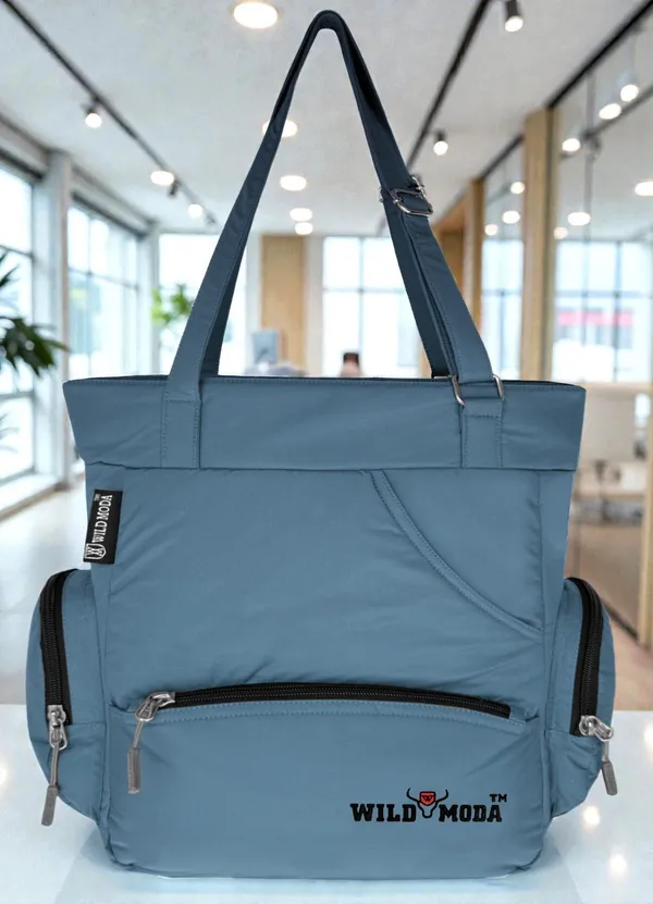 Blue_&_Black_Polyester_Solid_Zip_Closure_Shoulder_Bag_For_Women_(36_X_35_Cm)