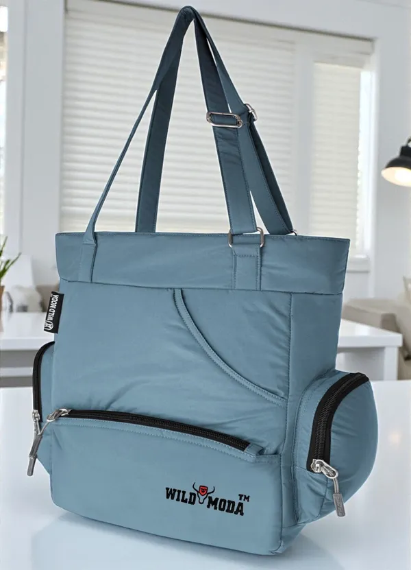 Blue_&_Black_Polyester_Solid_Zip_Closure_Shoulder_Bag_For_Women_(36_X_35_Cm)