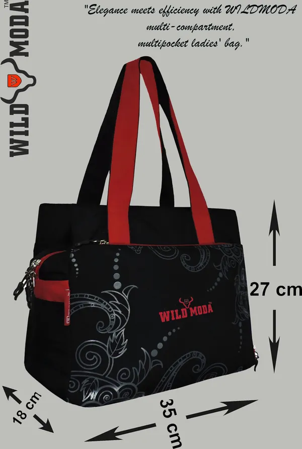Black_&_Red_Polyester_Printed_Zip_Closure_Shoulder_Bag_For_Women_(27_X_35_Cm)