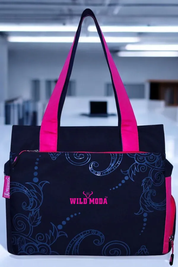 Blue_&_Pink_Polyester_Printed_Zip_Closure_Shoulder_Bag_For_Women_(27_X_35_Cm)