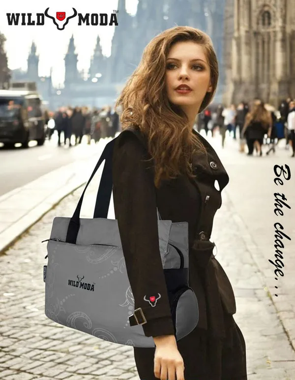 Grey_&_Black_Polyester_Printed_Zip_Closure_Shoulder_Bag_For_Women_(27_X_35_Cm)
