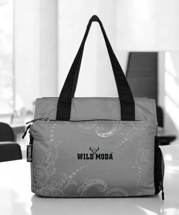 Grey_&_Black_Polyester_Printed_Zip_Closure_Shoulder_Bag_For_Women_(27_X_35_Cm)