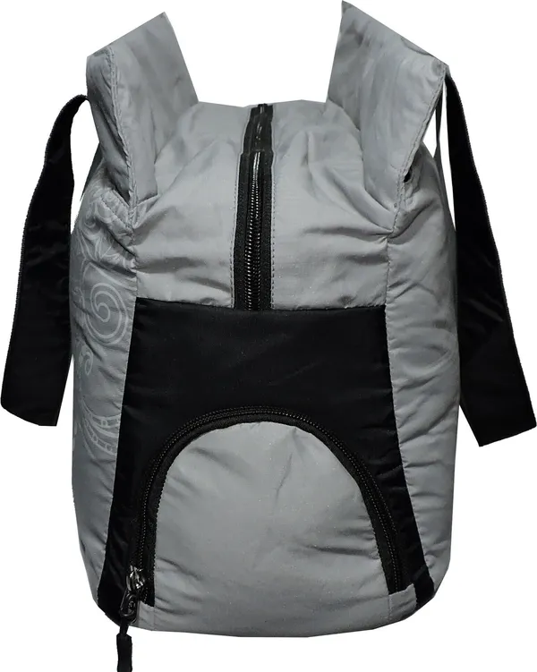 Grey_&_Black_Polyester_Printed_Zip_Closure_Shoulder_Bag_For_Women_(27_X_35_Cm)