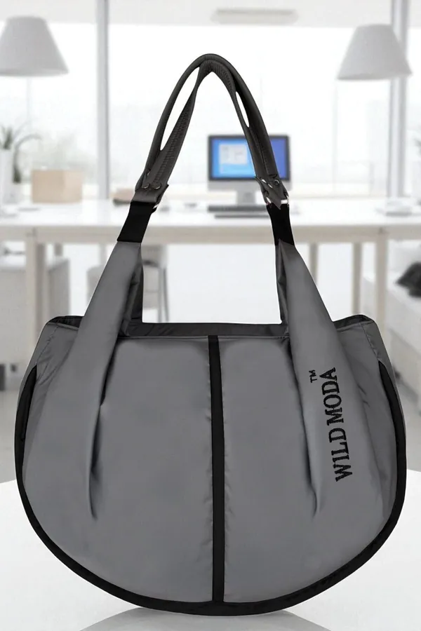 Grey_Polyester_Solid_Zip_Closure_Shoulder_Bag_For_Women_(33_X_38_Cm)