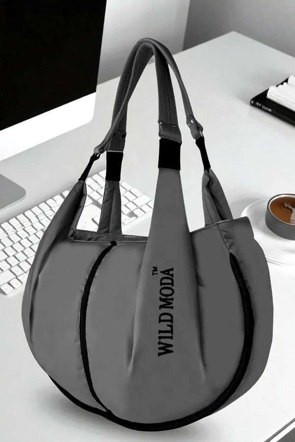 Grey_Polyester_Solid_Zip_Closure_Shoulder_Bag_For_Women_(33_X_38_Cm)