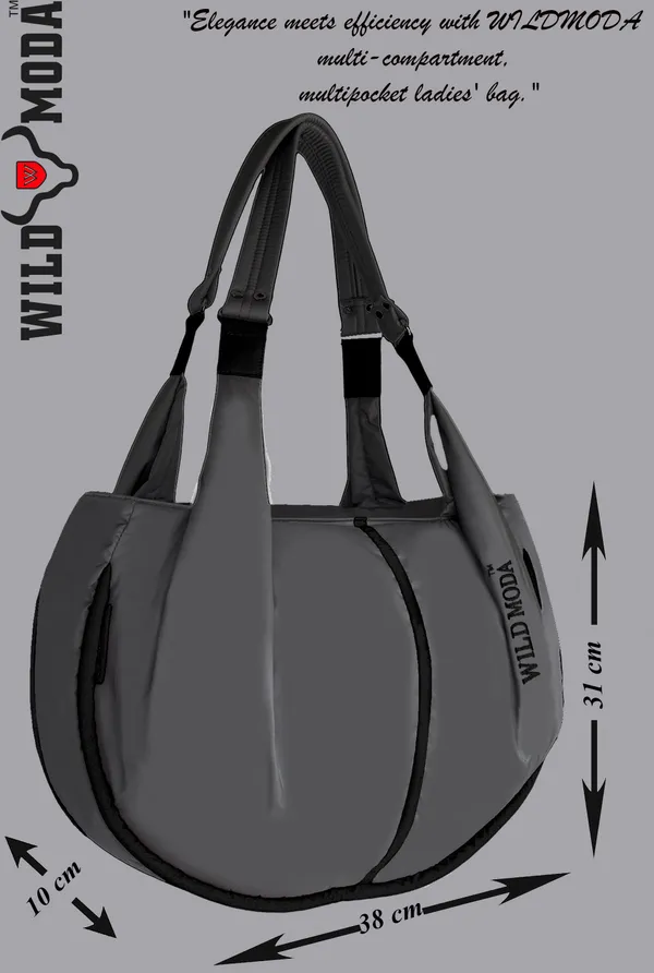 Grey_Polyester_Solid_Zip_Closure_Shoulder_Bag_For_Women_(33_X_38_Cm)
