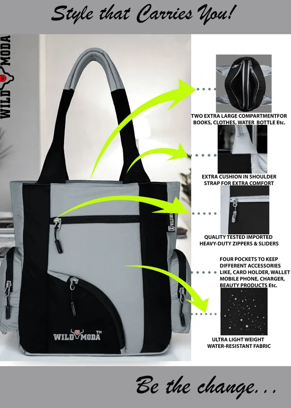 Black_&_Grey_Polyester_Solid_Zip_Closure_Tote_For_Women_(39_X_32_Cm)