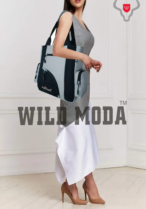 Black_&_Grey_Polyester_Solid_Zip_Closure_Tote_For_Women_(39_X_32_Cm)