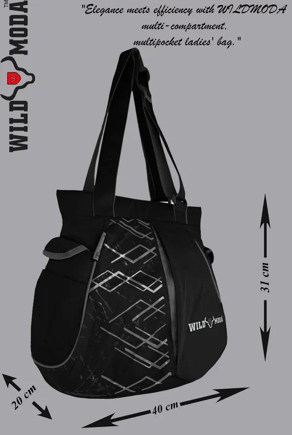 Black_&_Grey_Polyester_Printed_Zip_Closure_Shoulder_Bag_For_Women_(31_X_33_Cm)