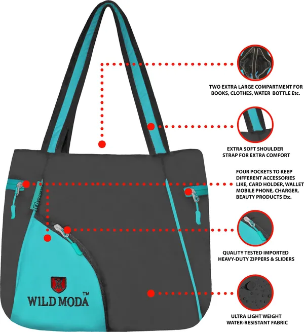 Blue_&_Grey_Polyester_Solid_Zip_Closure_Tote_For_Women_(39_X_32_Cm)