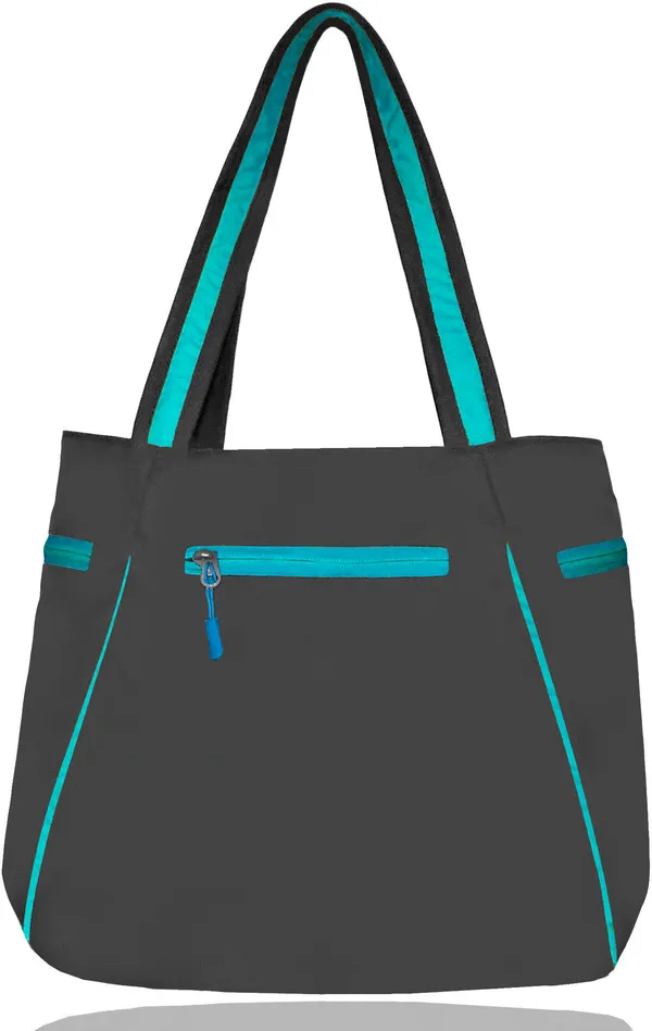 Blue_&_Grey_Polyester_Solid_Zip_Closure_Tote_For_Women_(39_X_32_Cm)
