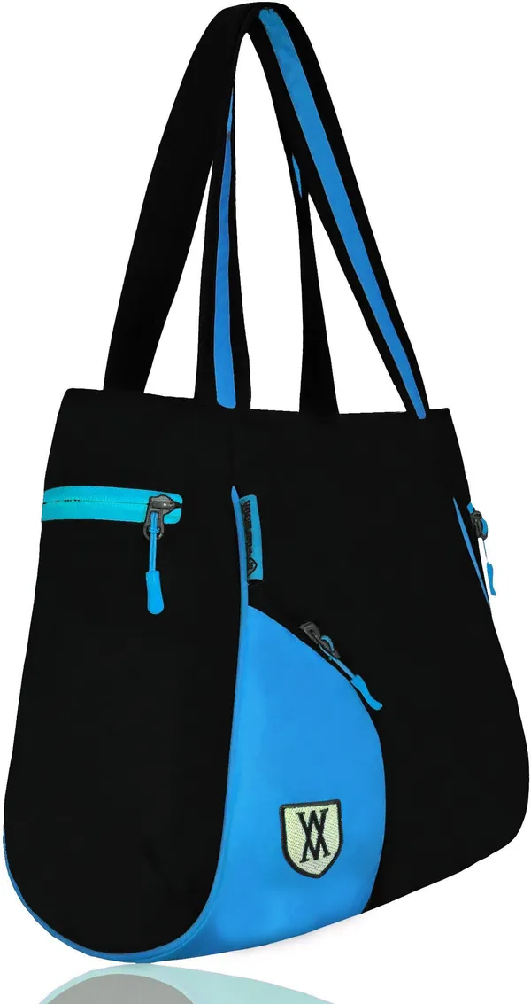 Blue_&_Black_Polyester_Solid_Zip_Closure_Tote_For_Women_(39_X_32_Cm)