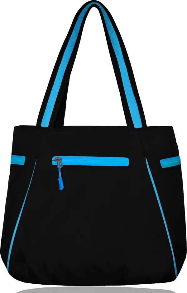 Blue_&_Black_Polyester_Solid_Zip_Closure_Tote_For_Women_(39_X_32_Cm)