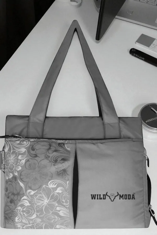 Black_&_Grey_Polyester_Printed_Zip_Closure_Shoulder_Bag_For_Women_(27_X_35_Cm)