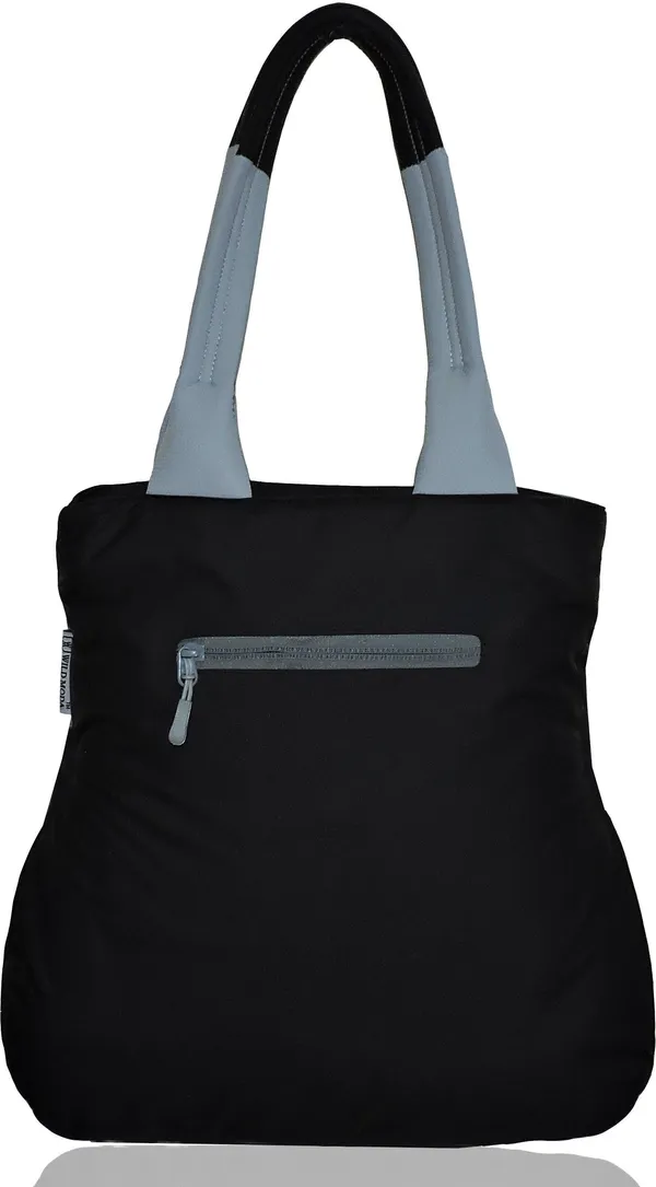 Black_&_Grey_Polyester_Solid_Zip_Closure_Shoulder_Bag_For_Women_(41_X_36_Cm)