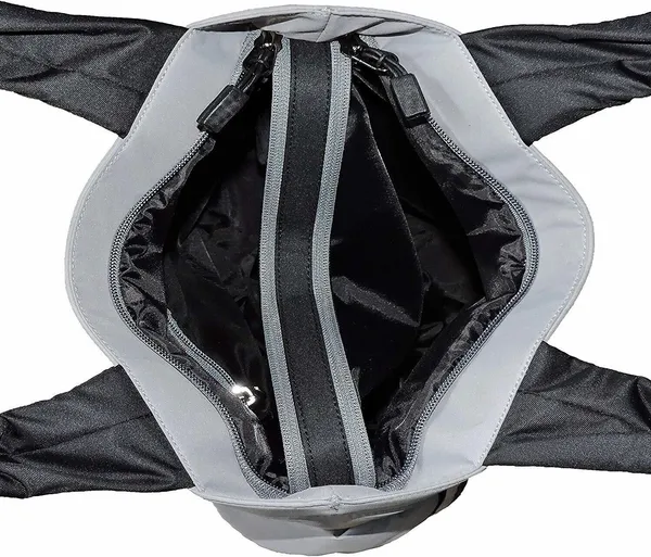 Black_&_Grey_Polyester_Solid_Zip_Closure_Shoulder_Bag_For_Women_(41_X_36_Cm)