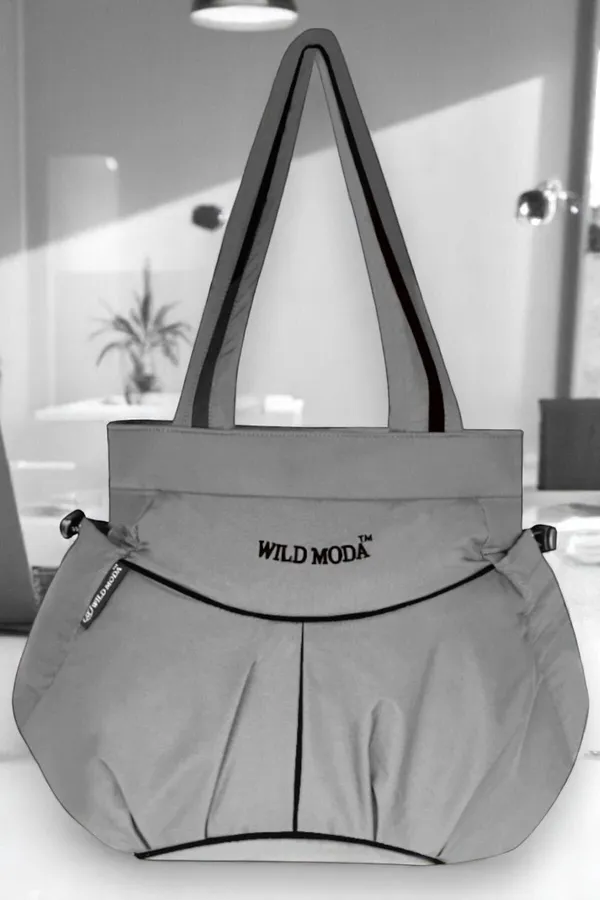 Silver_Polyester_Solid_Zip_Closure_Shoulder_Bag_For_Women_(28_X_34_Cm)