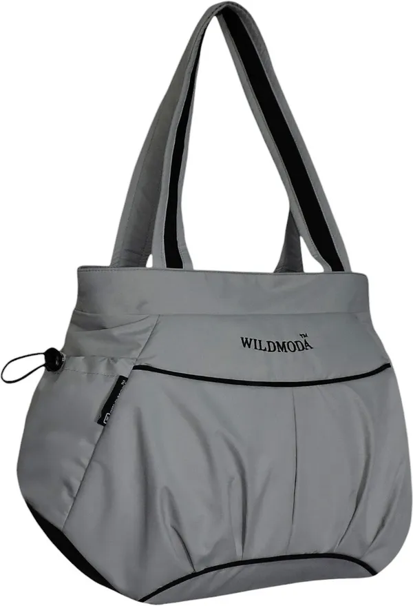 Grey_Polyester_Zip_Closure_Shoulder_Bag_For_Women_(28_X_34_Cm)