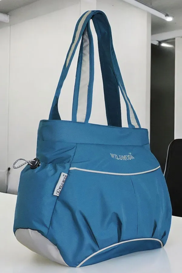 Blue_&_Grey_Polyester_Solid_Zip_Closure_Shoulder_Bag_For_Women_(28_X_34_Cm)